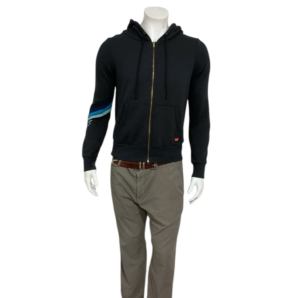 Aviator Nation Men’s Charcoal Full Zip Amazon Prime Hoodie
